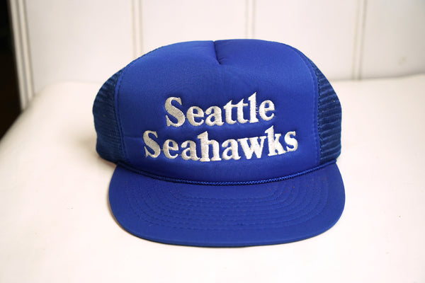 OTTO, Accessories, Vintage Seattle Seahawks Hat Cap Snap Back Blue Trucker  Foam 7s 80s One Size