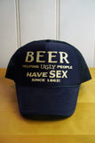 Vintage Cap - Beer Navy Trucker Hat