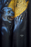Vintage Harley - 3d Emblem Panther Faded Black Tee - 2XLarge