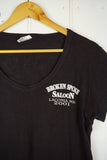 Vintage Bike - Womens Broken Spoke Black Tee -  XLarge