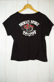 Vintage Bike - Womens Broken Spoke Black Tee - XLarge