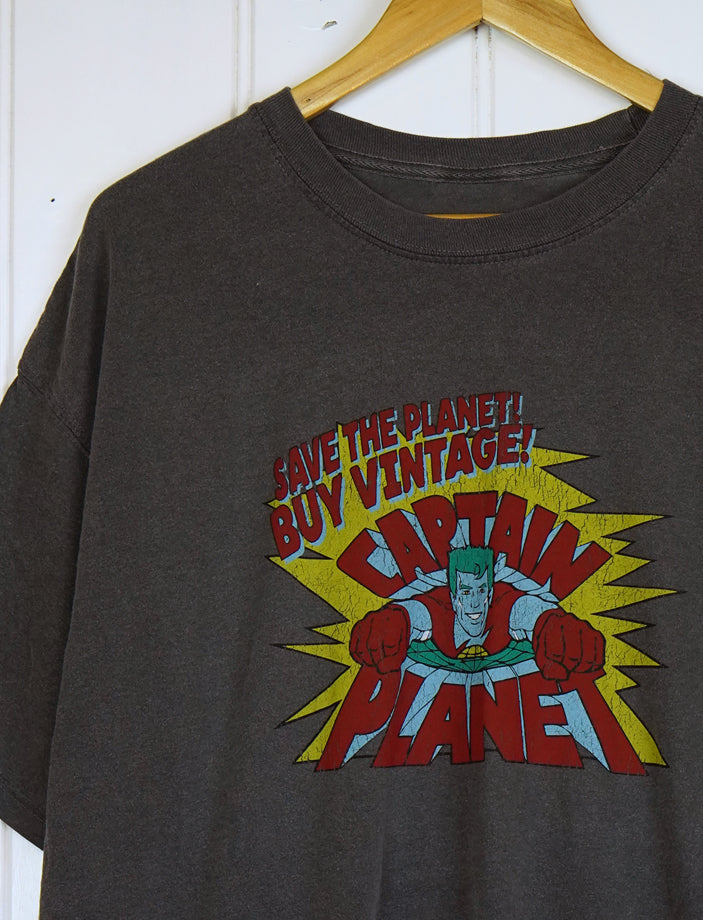Planet Buy Vintage Faded Black Tee