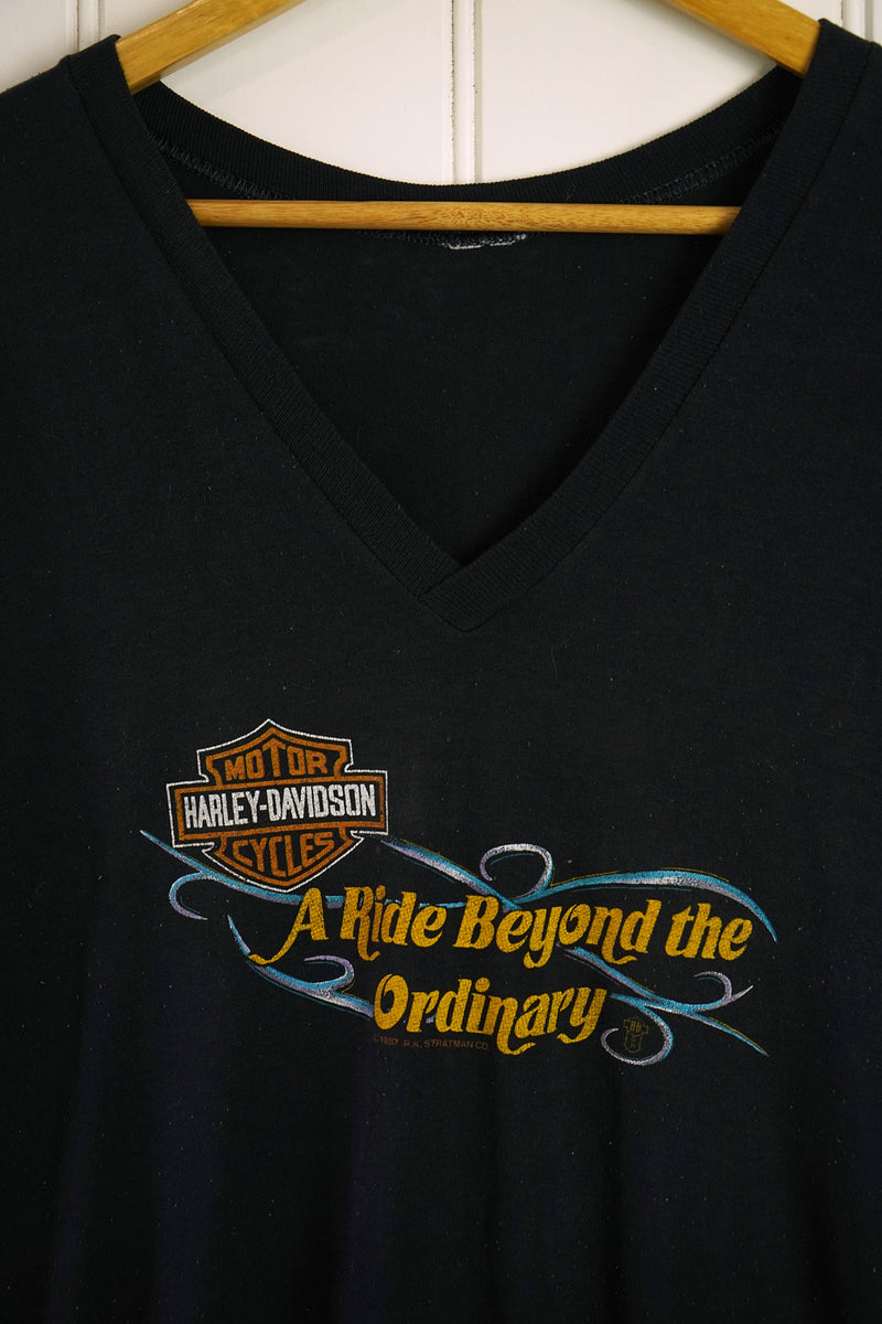 Vintage Harley - Beyond Ordinary Black T-Shirt Dress - Medium