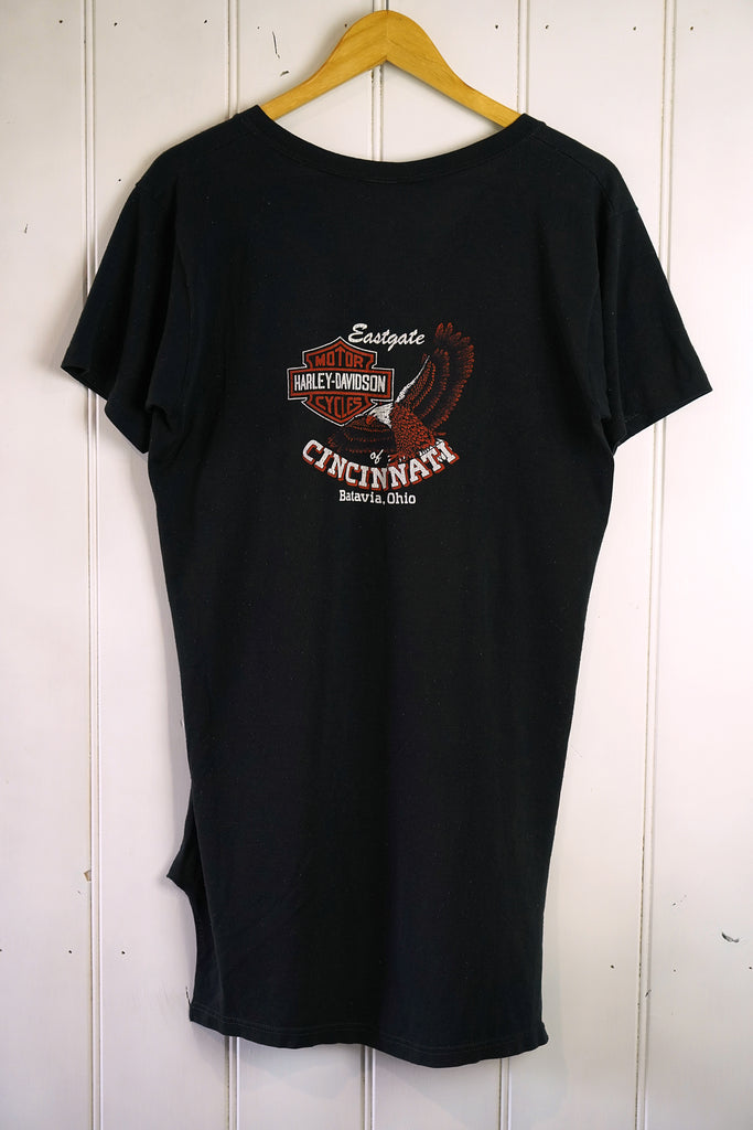 Vintage Harley - Beyond Ordinary Black T-Shirt Dress - Medium