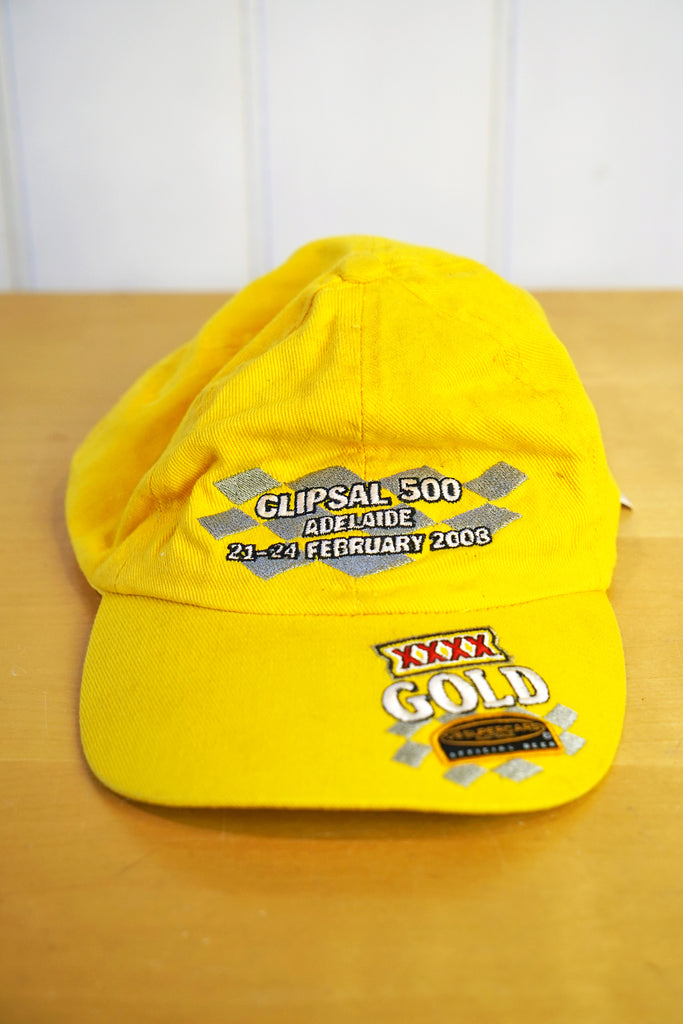 Vintage Hat - 2008 Clipsall 500 Yellow Snap Back