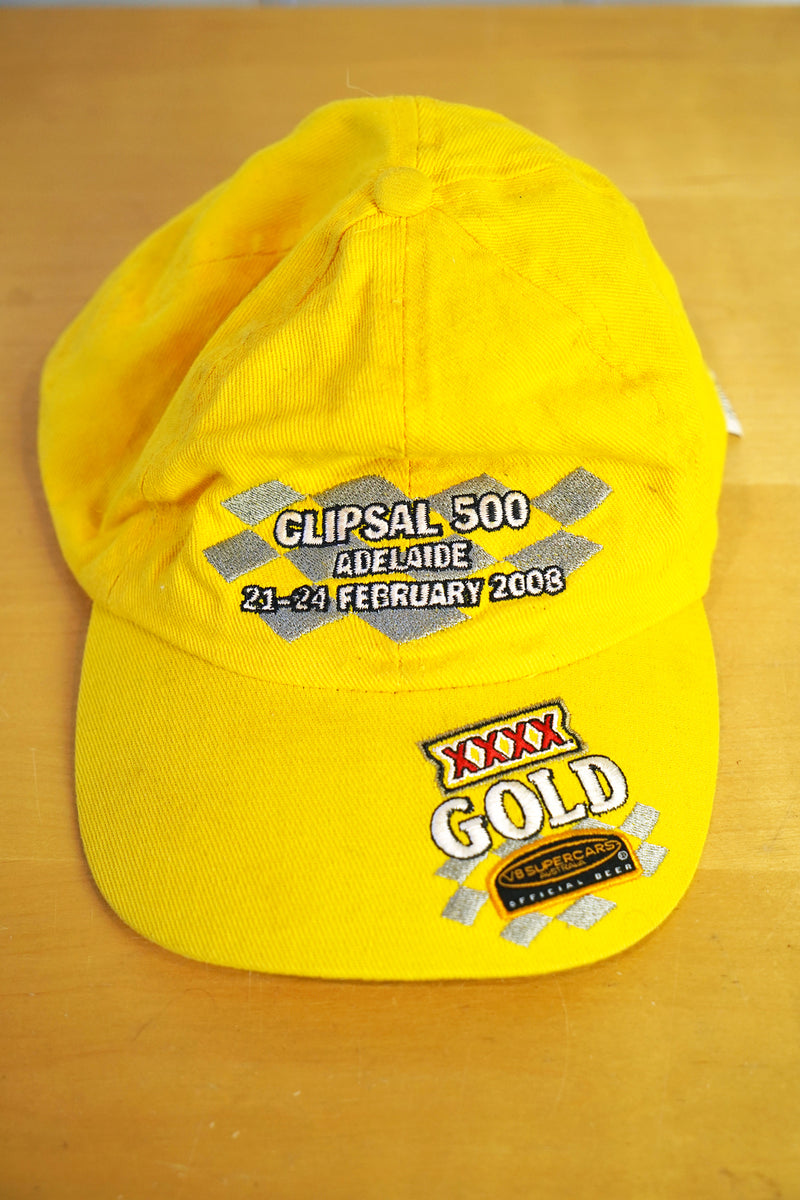 Vintage Hat - 2008 Clipsall 500 Yellow Snap Back