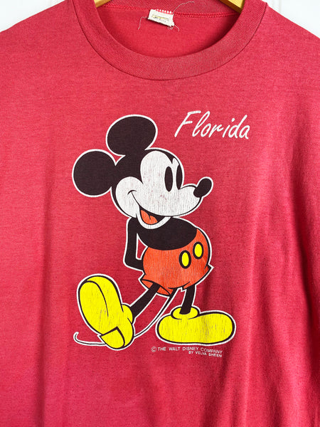 Vintage Pop Culture Florida Mickey Red Tee Medium The Bruns Shop