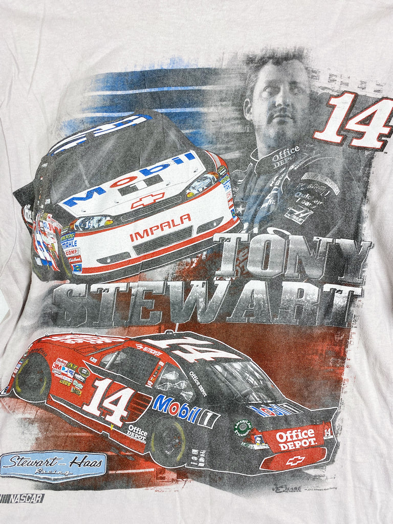 Preloved Nascar - Tony Stewart Off-White Tee - Small