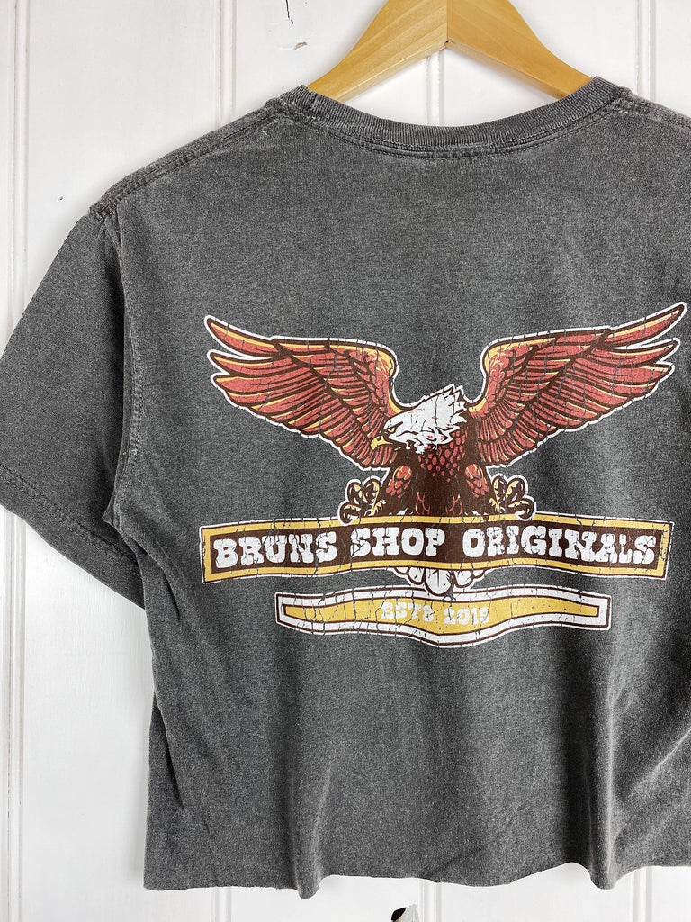 Originals Eagle Faded Black Cropped Tee