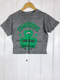 Preloved Sports - Paddys Chargers Grey Cropped Tee - Small