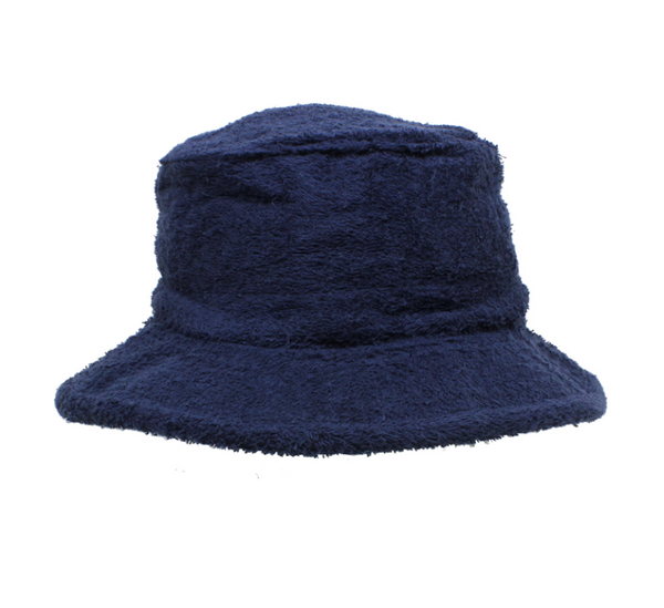 Terry Towelling Bucket Hat Navy The Bruns Shop