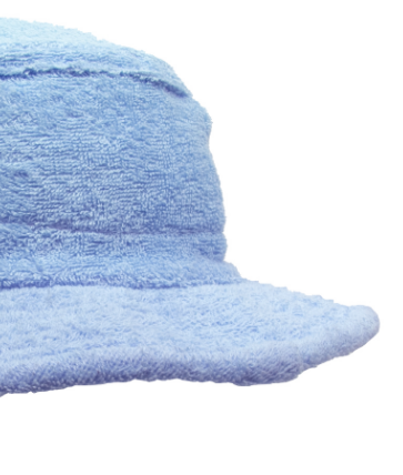White terry towelling hat 2025