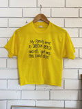 Vintage Tourist - Daytona Beach Yellow Cropped Tee - Small