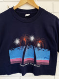 Vintage Tourist - Gateway Arch Navy Cropped Tee - Small