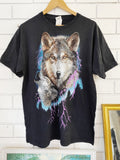 Vintage Animals - Lightning Wolf Black Tee - Large