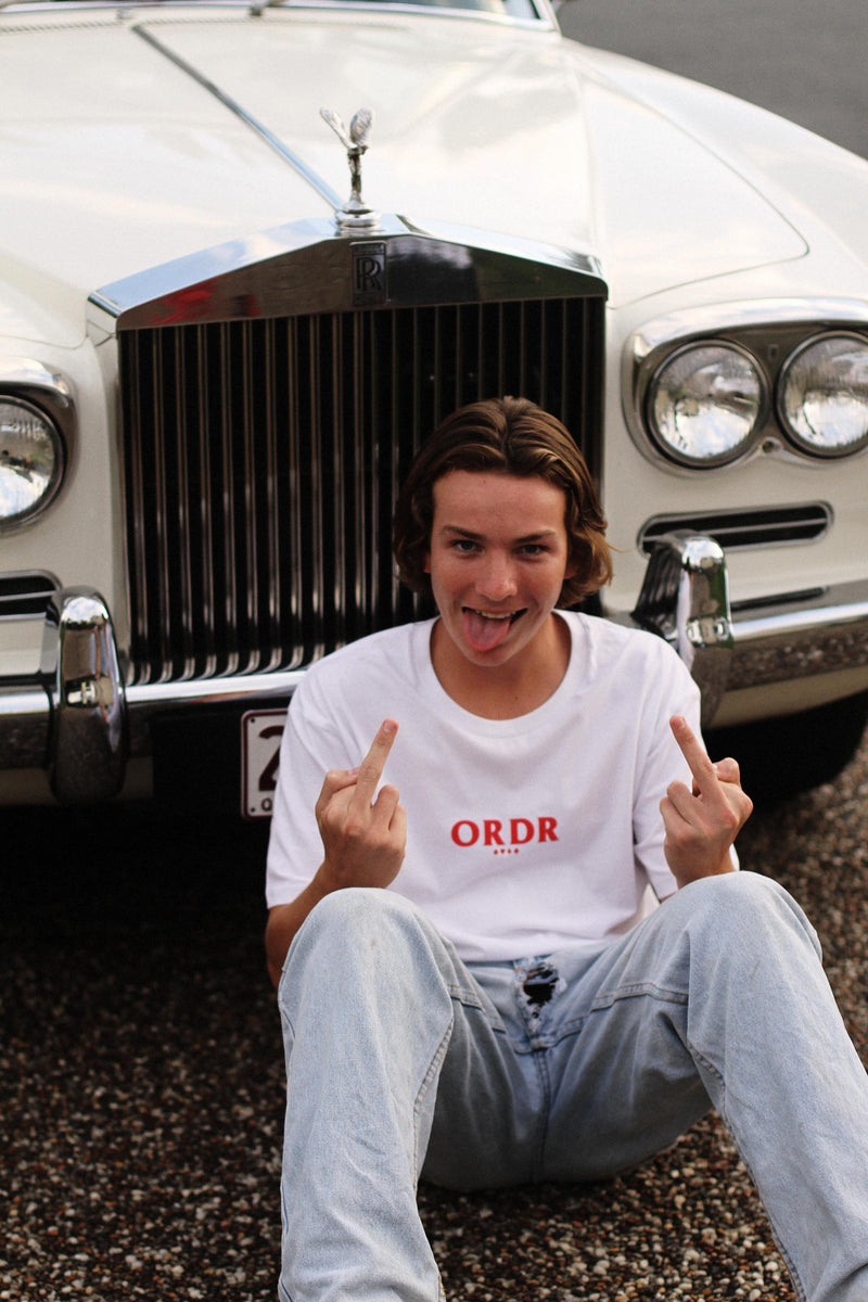 Ordr Co 'Script - White' Tee
