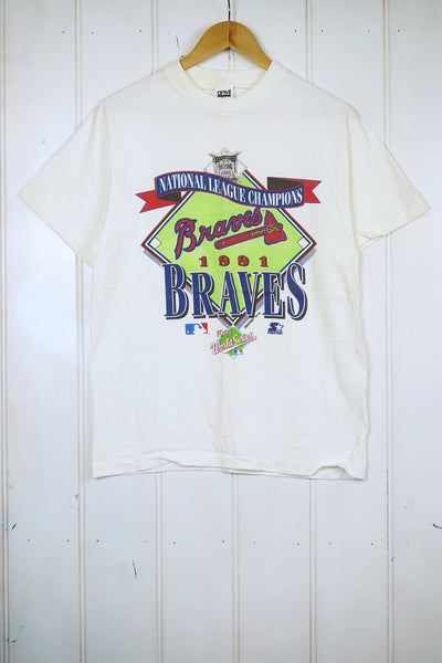 Atlanta Braves 1991 Shirt National League Champions Women's Sz Large