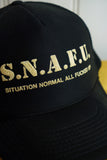 Vintage Cap - SNAFU Black Trucker Hat