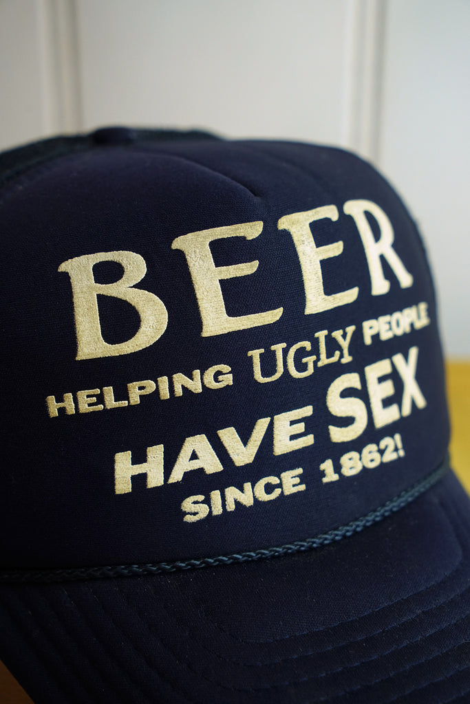 Vintage Cap - Beer Navy Trucker Hat