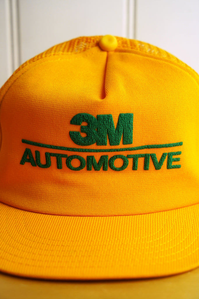 Vintage Cap - 3M Automotive Yellow Trucker Hat