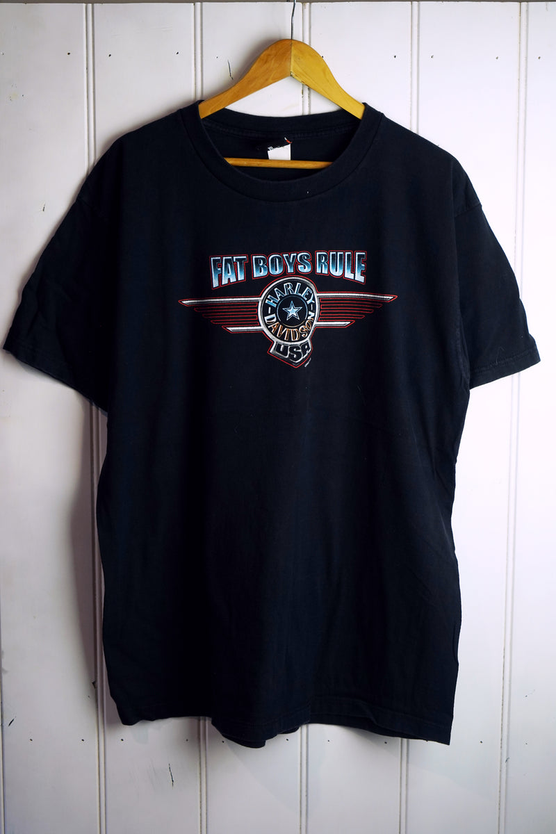 Vintage Harley - Fat Boys Rule Black - XLarge