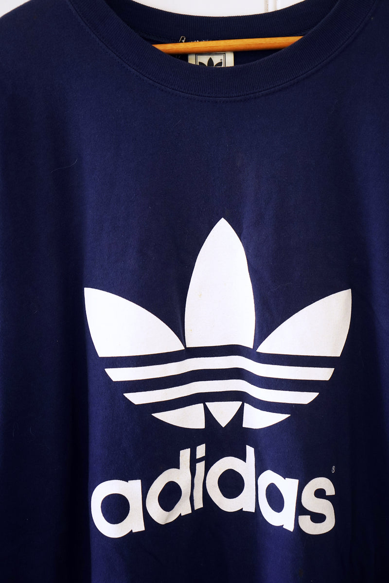 Vintage Adidas - Adidas Navy Tee - 3XLarge
