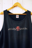 Vintage Harley - Broken Spoke Faded Black Singlet - XLarge