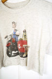 Vintage Pop Culture - Wallace & Gromit Grey Cropped Tee - Large