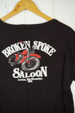 Vintage Bike - Womens Broken Spoke Black Tee -  XLarge