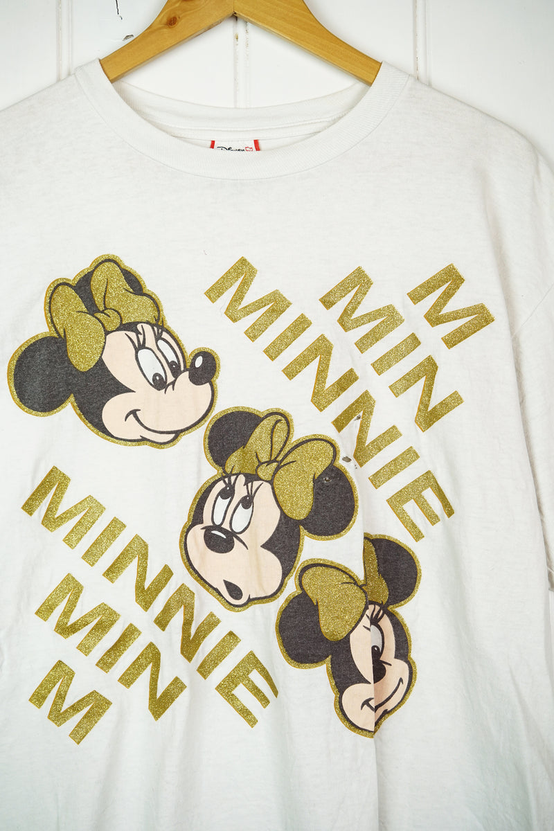 Vintage Cartoon -  Minnie Glitter Tee - Large
