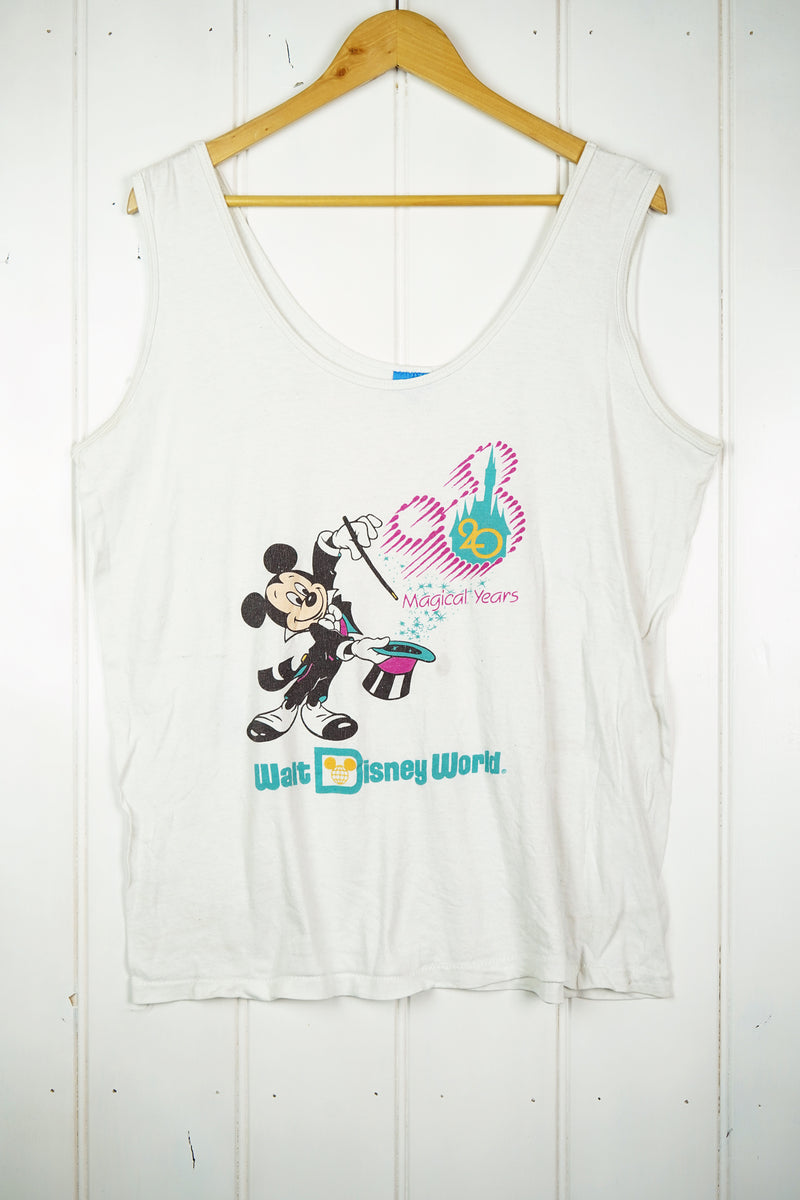 Vintage Cartoon -  Disney World Singlet - Large