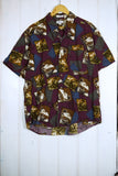 Vintage Hawaiian Shirt - Chereskin Maroon Shirt - XLarge