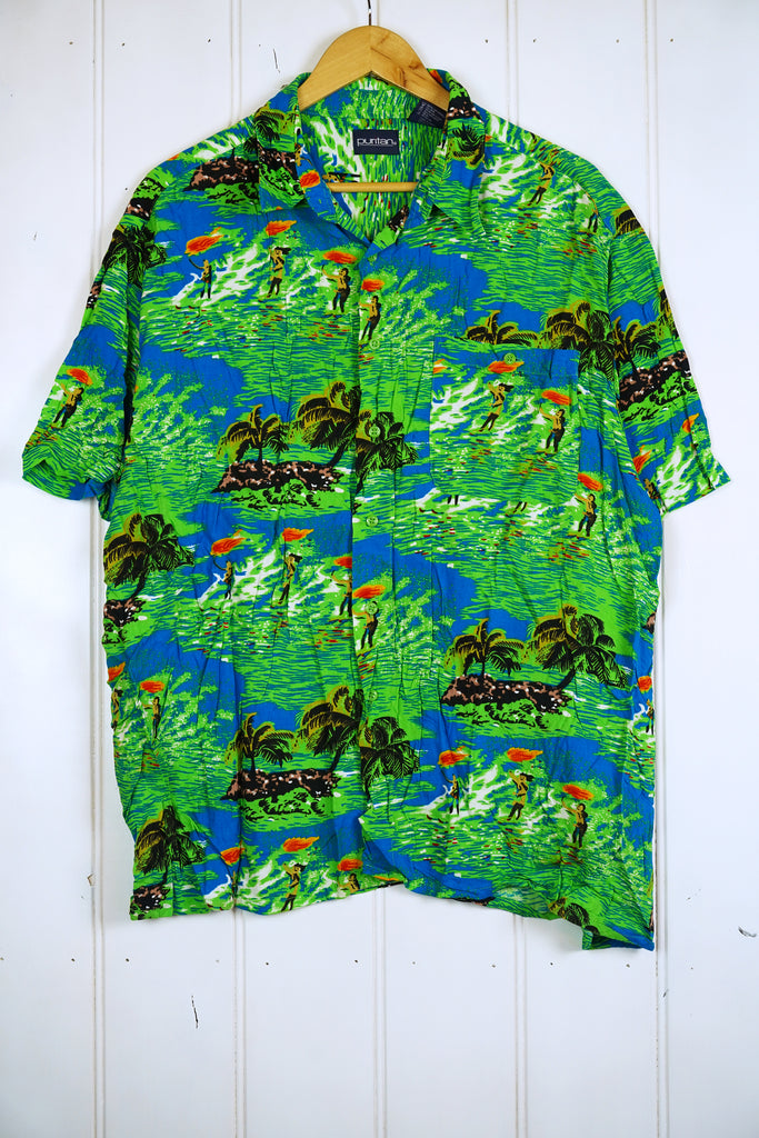 Vintage Hawaiian Shirt - Puritan Shirt - XLarge