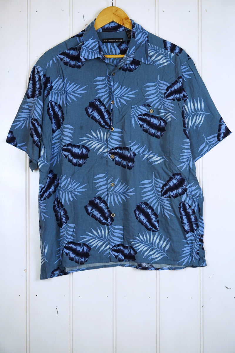 Vintage Hawaiian Shirt - Natural Issue Shirt - Large