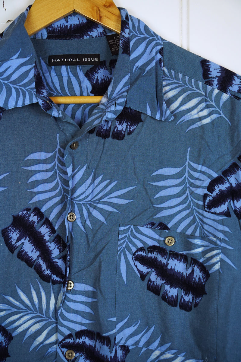 Vintage Hawaiian Shirt - Natural Issue Shirt - Large