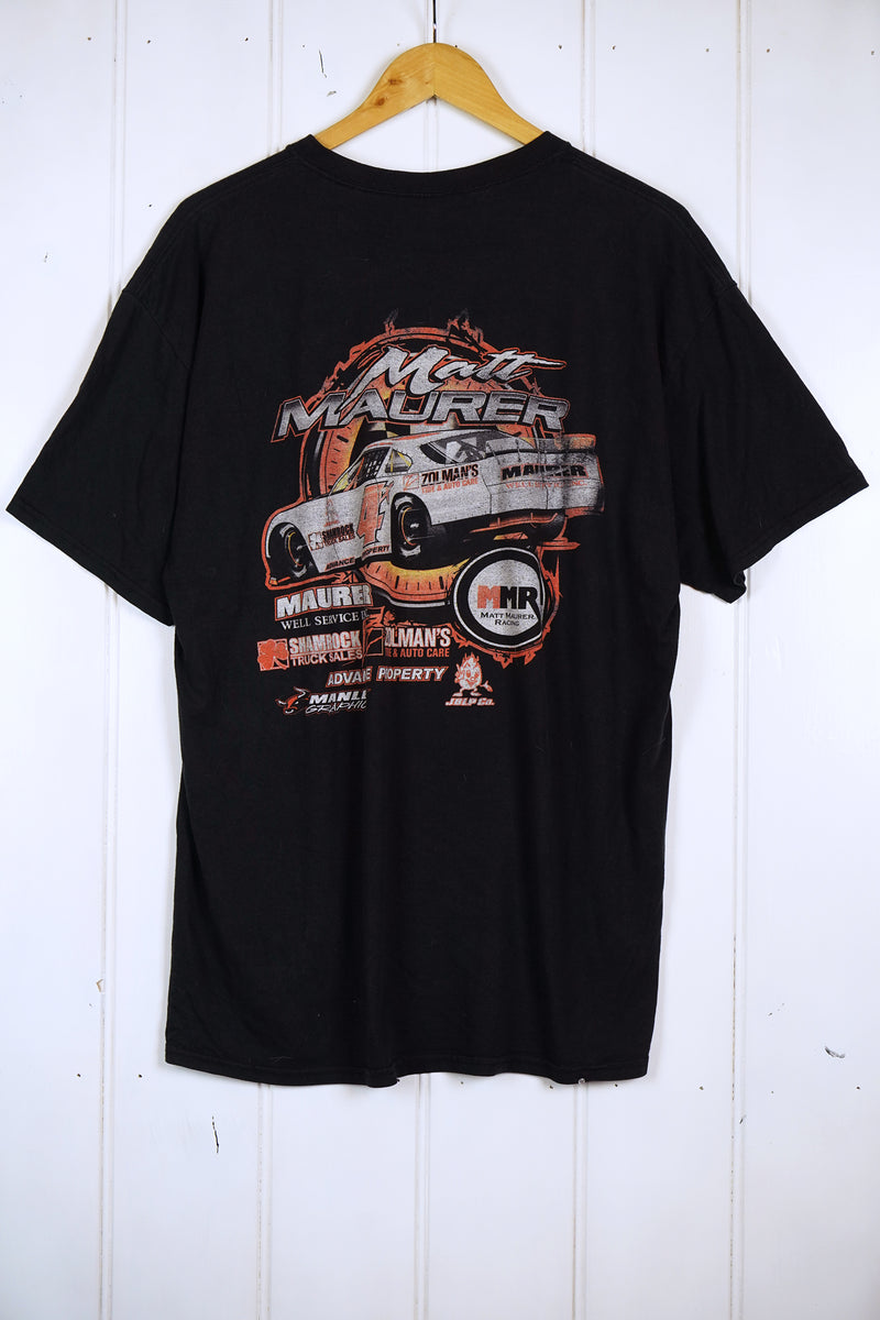 Vintage Nascar - Matt Maurer Faded Black Tee - Large