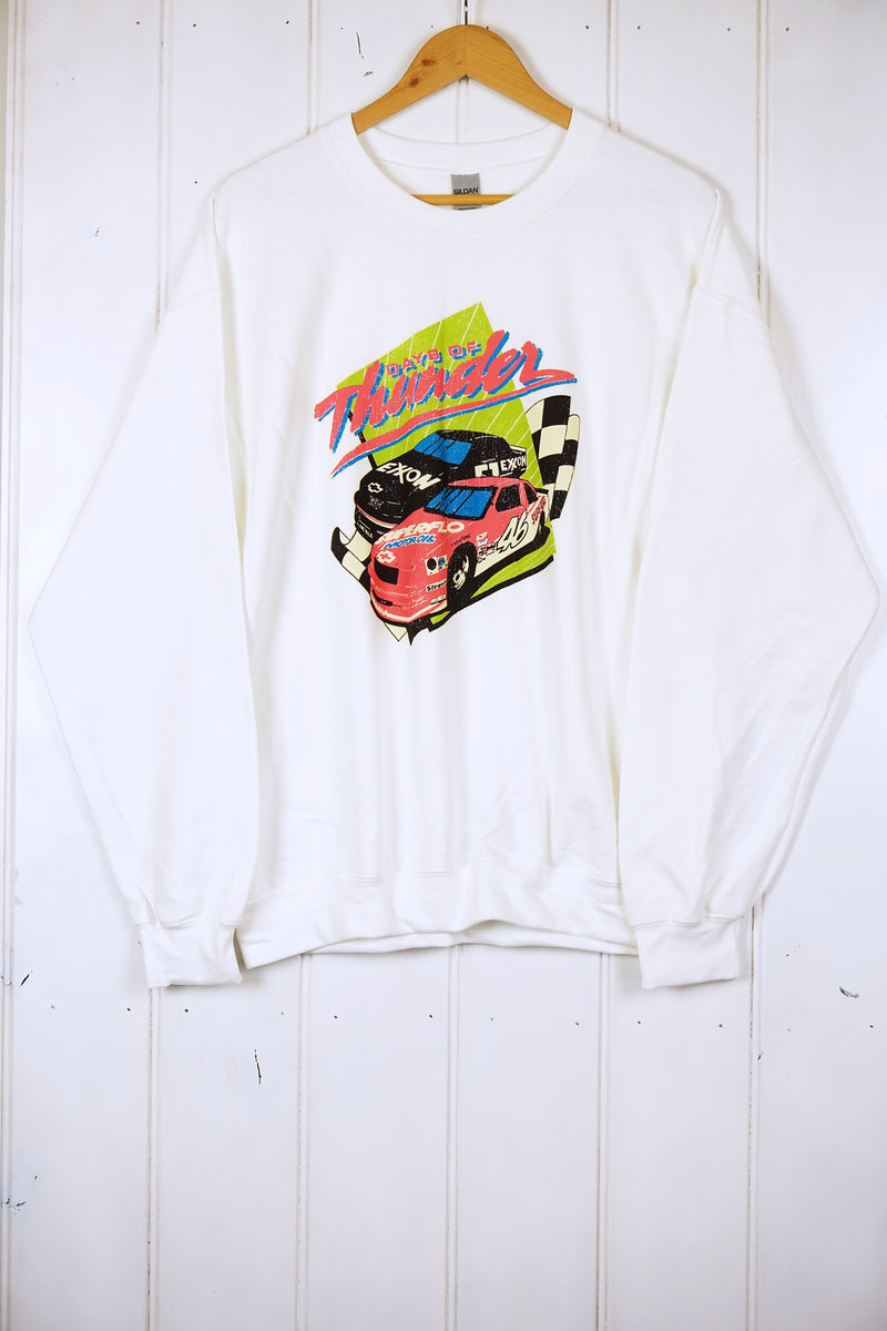 Days of Thunder White Sweatshirt