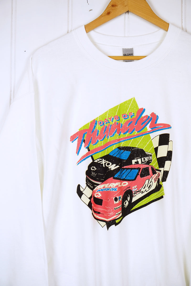 Days of Thunder White Sweatshirt