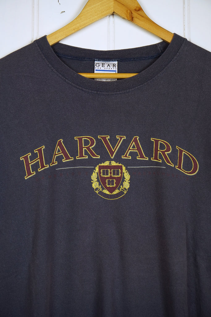 Vintage College - Harvard Faded Navy Tee - Large