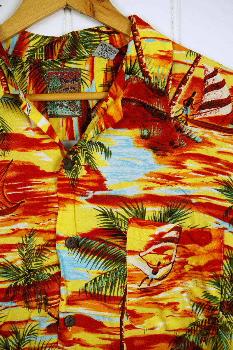 Vintage Party Shirt - Pineapple Shirt - Large