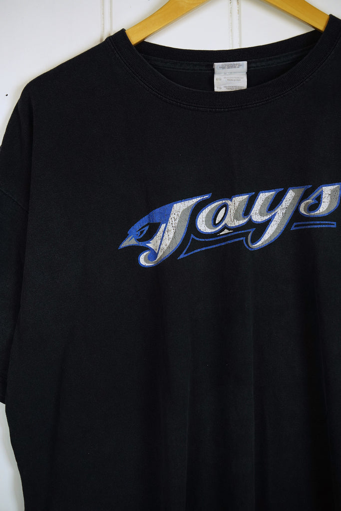 Vintage Sports - Blue Jays Faded Black Tee - XLarge
