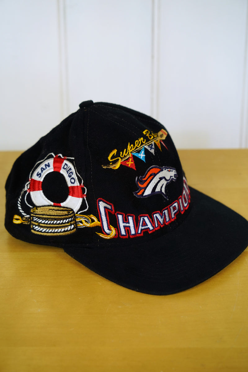 Super Bowl XXXII Denver Broncos Championship Snapback hat ￼San Diego NFL