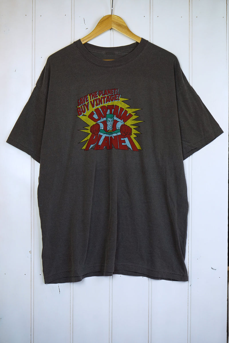 Planet Buy Vintage Faded Black Tee