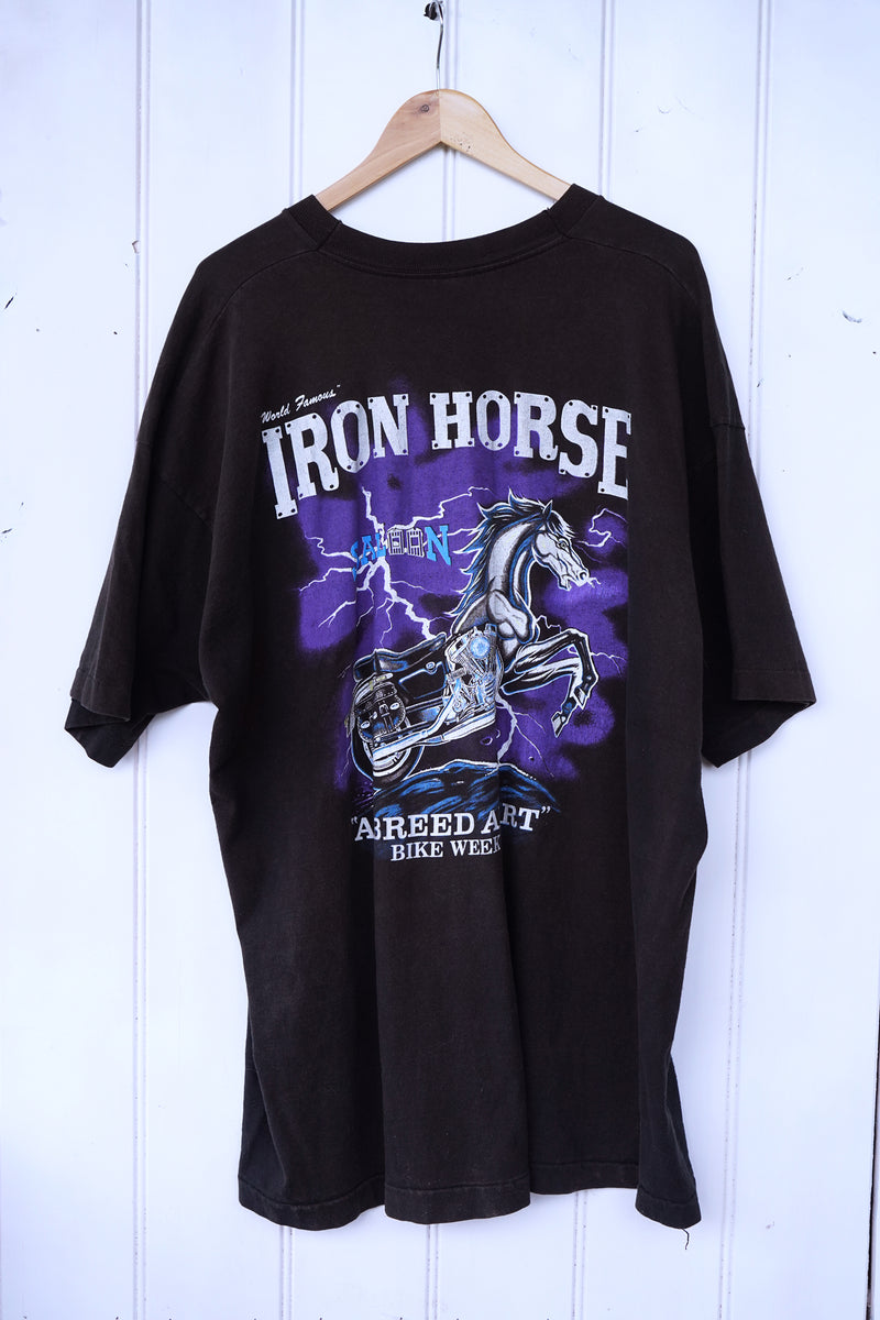 Vintage Harley - Iron Horse Black Tee - 3XLarge