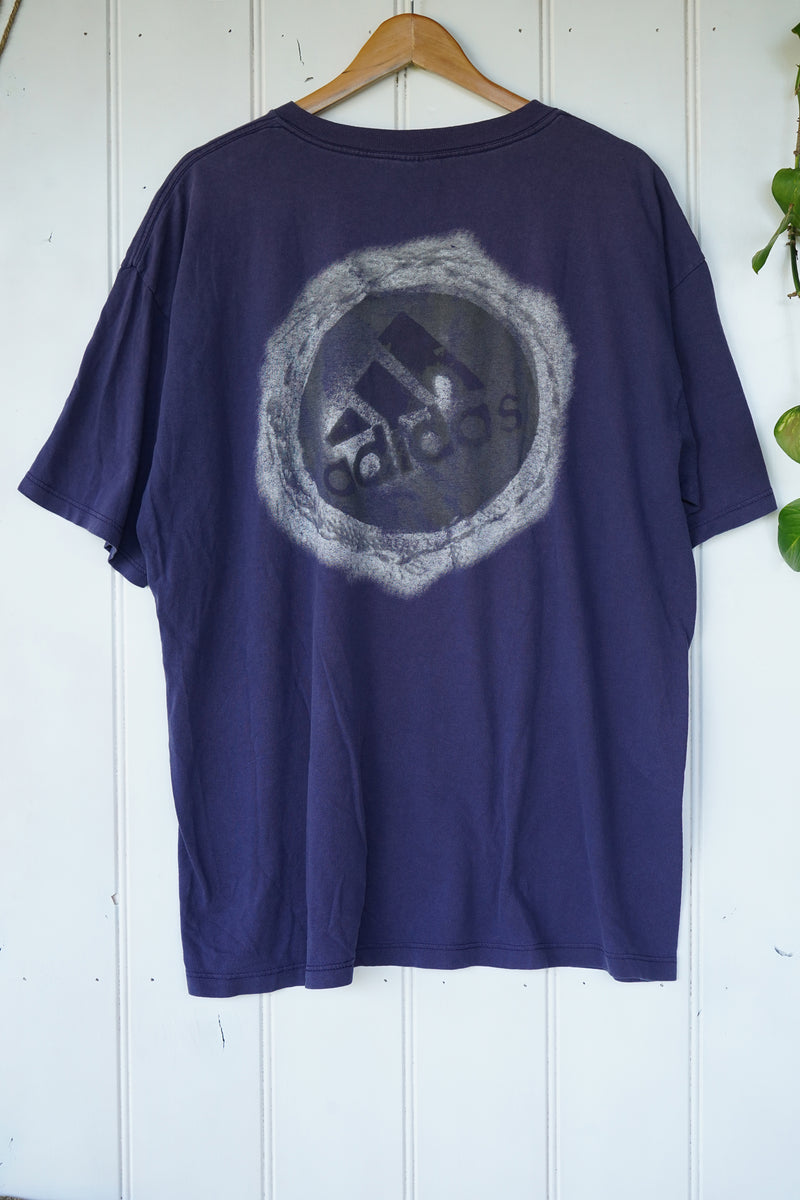 Vintage Adidas - Adidas Faded Navy Tee - 2XLarge
