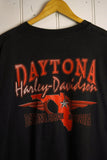 Vintage Harley - '95 Daytona Bike Week Faded Black Tee - 2XLarge