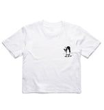 Chill Out Penguin Crop - White