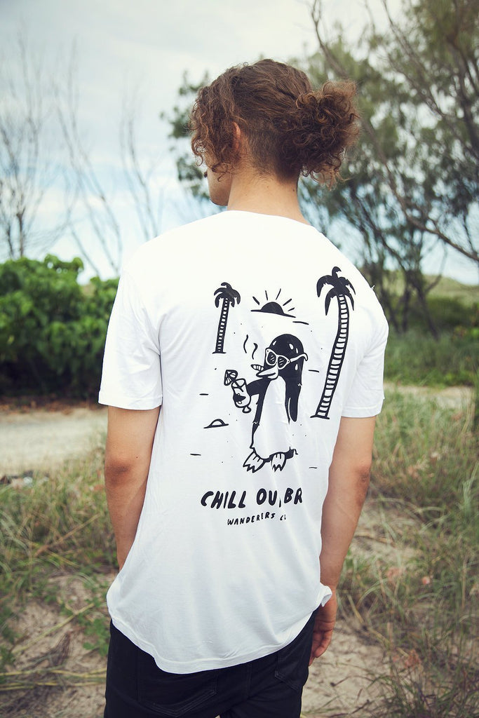 Chill Out Penguin Tee - White
