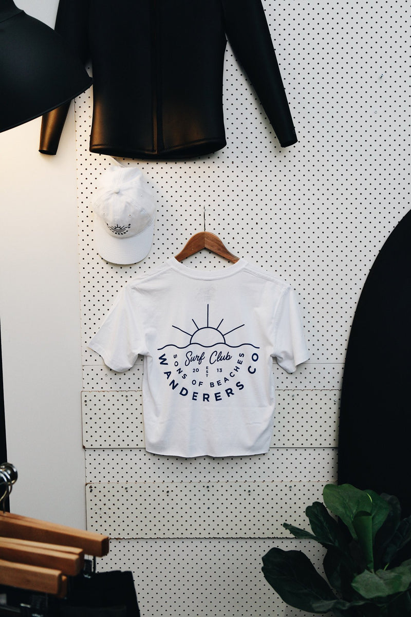 Surf Club Crop - White