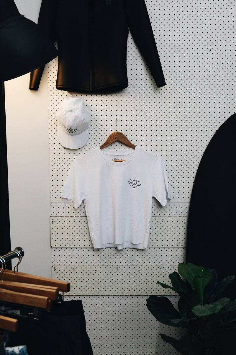 Surf Club Crop - White
